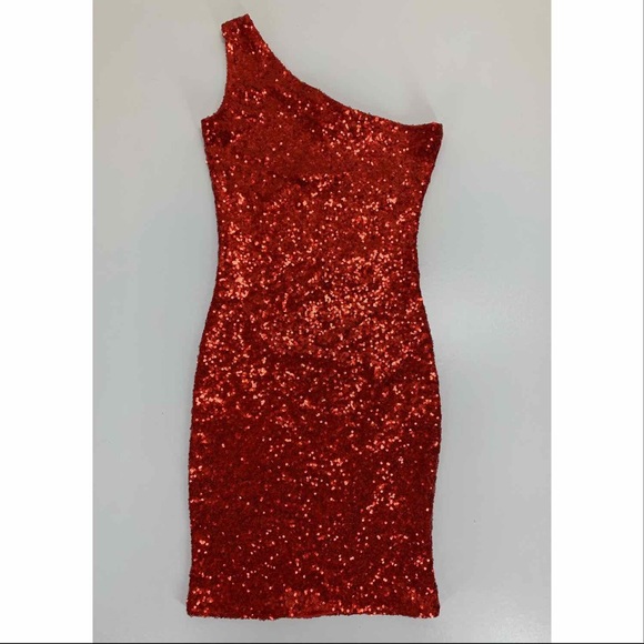 FASHION NOVA Red Sequin Dress - Picture 7 of 8